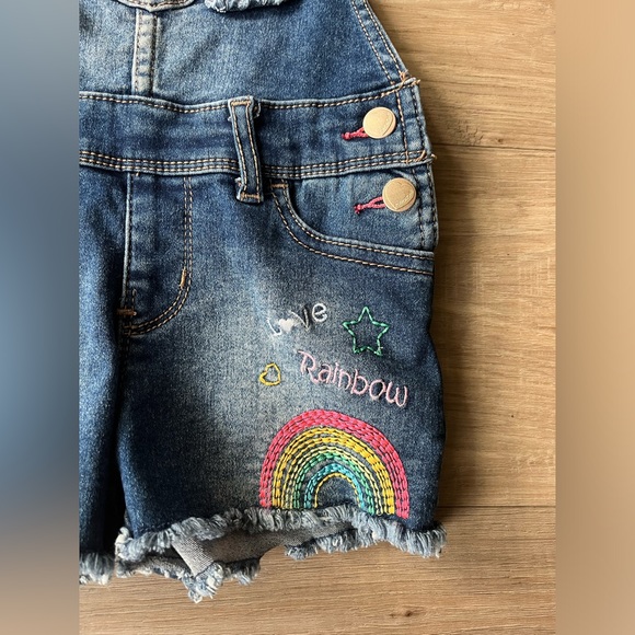 Girls Jordache Denim Short Overalls - Picture 5 of 6